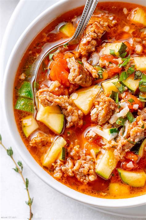 How does Sausage and Tomato Soup fit into your Daily Goals - calories, carbs, nutrition