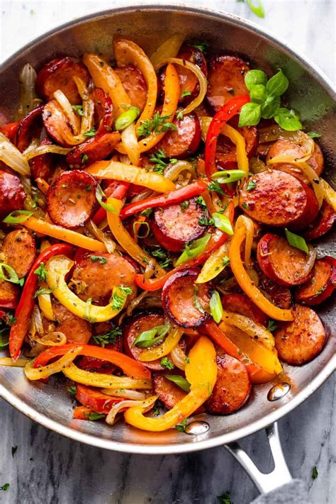 How does Sausage with Peppers & Onions fit into your Daily Goals - calories, carbs, nutrition