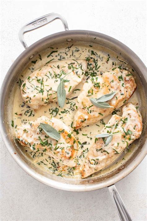 How does SautA©ed Chicken with Mushroom Sage Cream Sauce fit into your Daily Goals - calories, carbs, nutrition