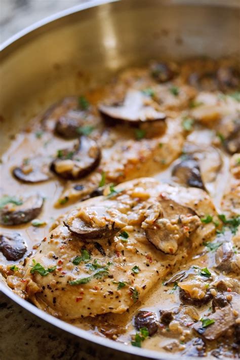 How does Sauteed Chicken with Mushroom Sage Cream Sauce fit into your Daily Goals - calories, carbs, nutrition