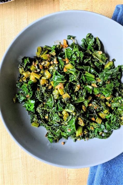 How does Sauteed Kale with Garlic fit into your Daily Goals - calories, carbs, nutrition