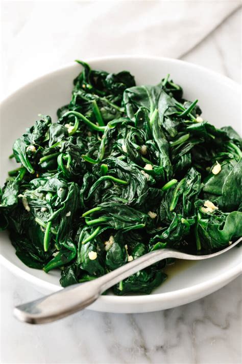 How does Sauteed Spinach with Garlic fit into your Daily Goals - calories, carbs, nutrition