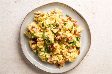 How does Scrambled Eggs with Bacon fit into your Daily Goals - calories, carbs, nutrition