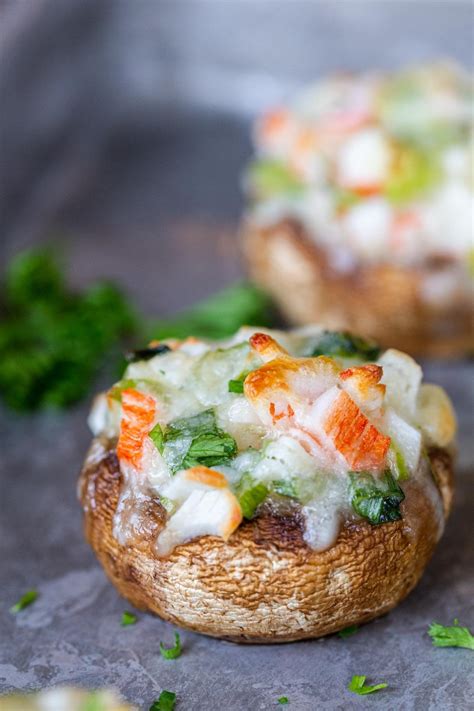 How does Seafood Stuffed Mushroom Caps fit into your Daily Goals - calories, carbs, nutrition