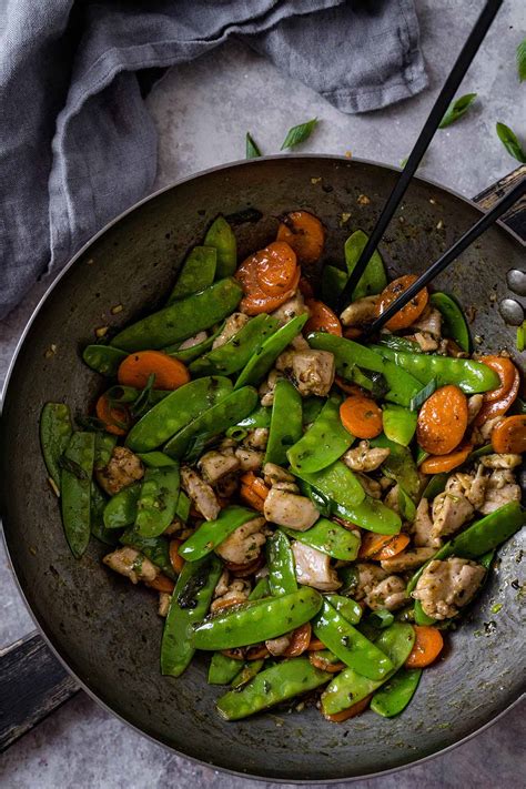 How does Sesame Chicken with Snow Peas and Brown Rice fit into your Daily Goals - calories, carbs, nutrition