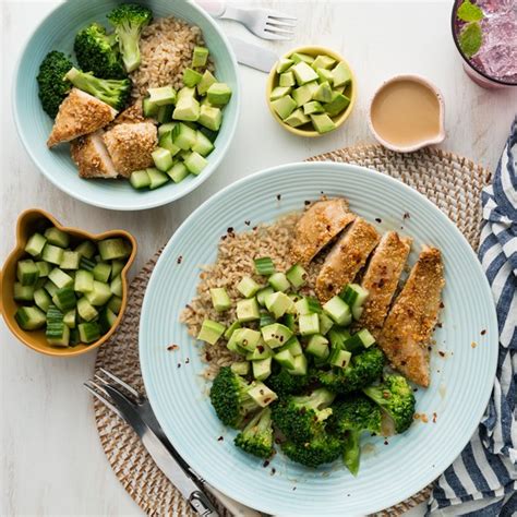 How does Sesame Crusted Chicken fit into your Daily Goals - calories, carbs, nutrition