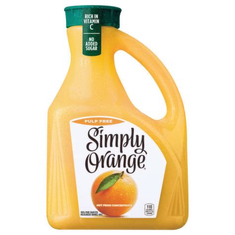 How does Simply Orange Pulp Free fit into your Daily Goals - calories, carbs, nutrition