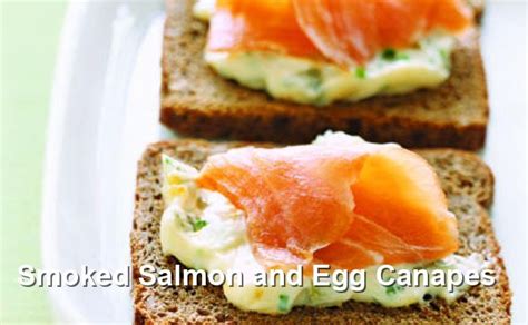 How does Smoked Salmon and Egg Canapes fit into your Daily Goals - calories, carbs, nutrition