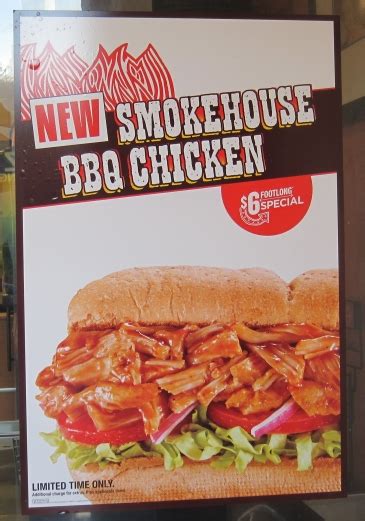 How does Smokehouse Bbq Chicken Sub fit into your Daily Goals - calories, carbs, nutrition