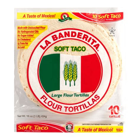 How does Soft Taco 10 Large Flour Tortilla fit into your Daily Goals - calories, carbs, nutrition