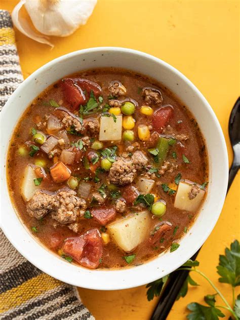 How does Soup Beef Vegetable Hearty 6 oz fit into your Daily Goals - calories, carbs, nutrition