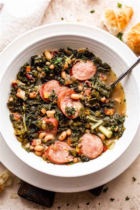 How does Soup Black Eyed Peas Andouille Sausage 12 oz fit into your Daily Goals - calories, carbs, nutrition