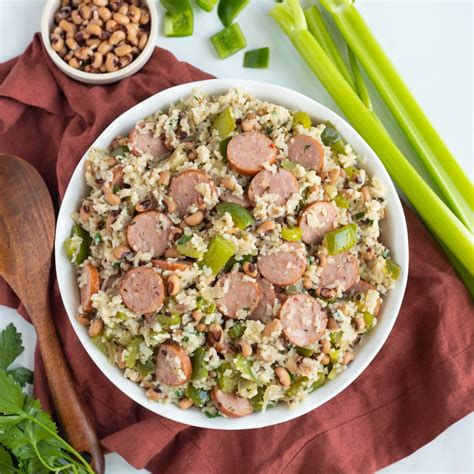 How does Soup Black Eyed Peas Andouille Sausage 8 oz fit into your Daily Goals - calories, carbs, nutrition