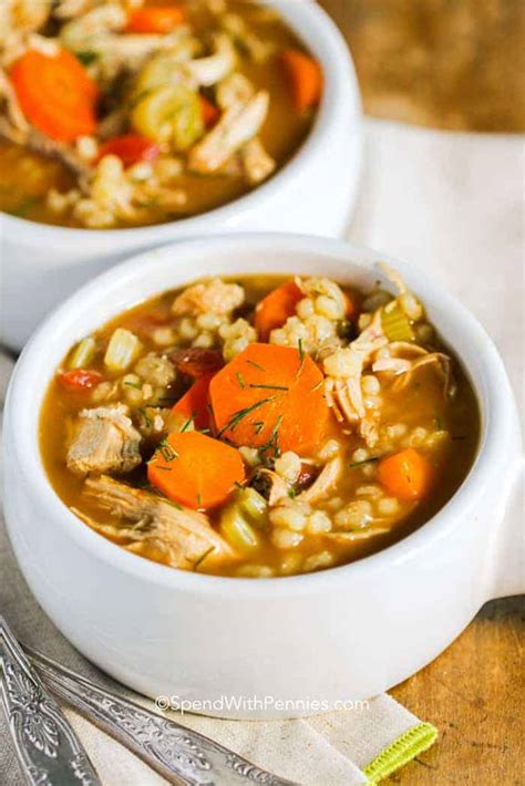 How does Soup Chicken Barley 6 oz fit into your Daily Goals - calories, carbs, nutrition