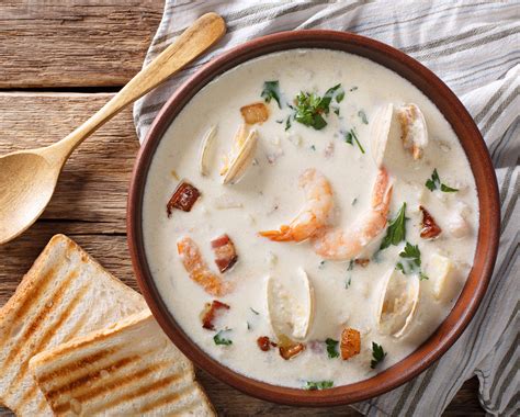 How does Soup Chowder New England Clam 6 oz fit into your Daily Goals - calories, carbs, nutrition