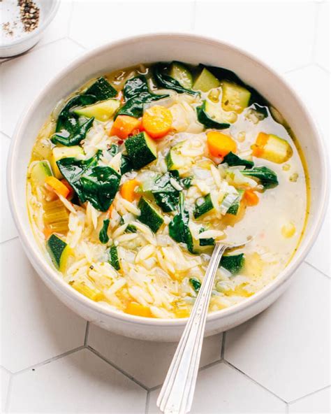 How does Soup Chunky Vegetable Orzo 16 oz fit into your Daily Goals - calories, carbs, nutrition