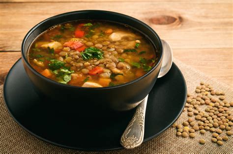 How does Soup Lentil Moroccan Vegetable Campbells 16 oz fit into your Daily Goals - calories, carbs, nutrition