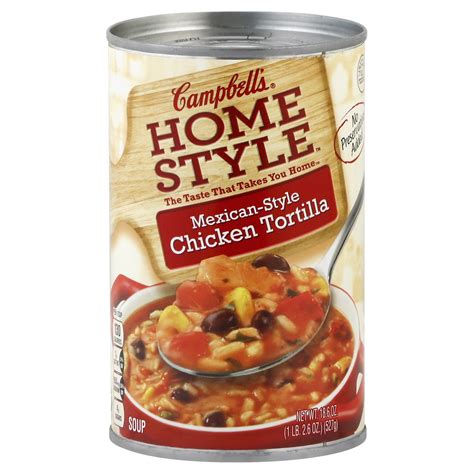 How does Soup Tortilla Chicken Steamed Campbells 12 oz fit into your Daily Goals - calories, carbs, nutrition