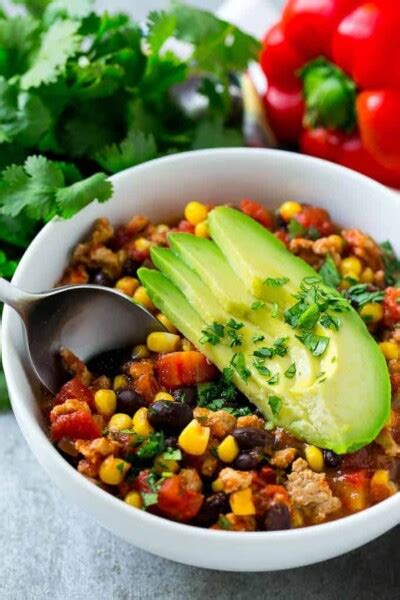 How does Southwest Turkey Chili fit into your Daily Goals - calories, carbs, nutrition