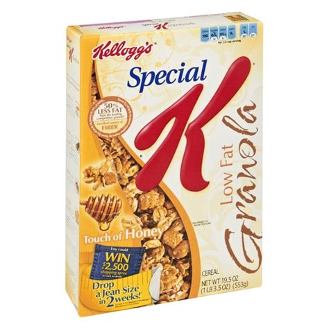 How does Special K-Low Fat Granola-Touch of Honey 52 G fit into your Daily Goals - calories, carbs, nutrition