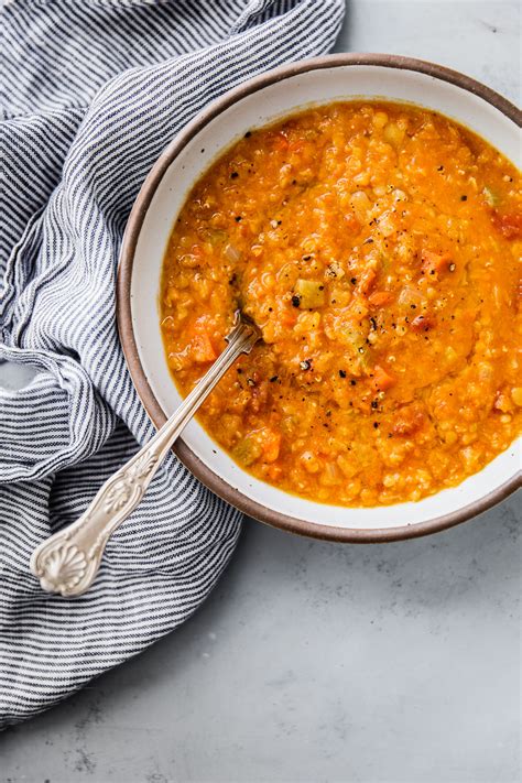 How does Spiced Red Lentil Soup fit into your Daily Goals - calories, carbs, nutrition