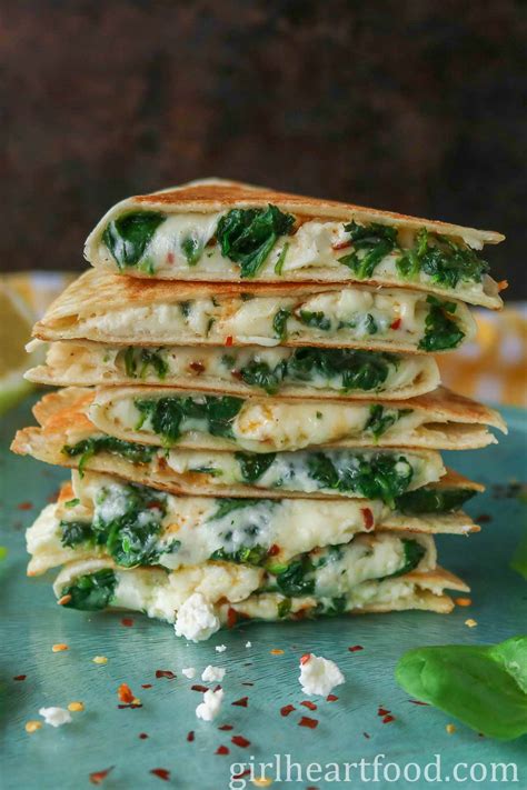 How does Spinach Feta Quesadilla fit into your Daily Goals - calories, carbs, nutrition