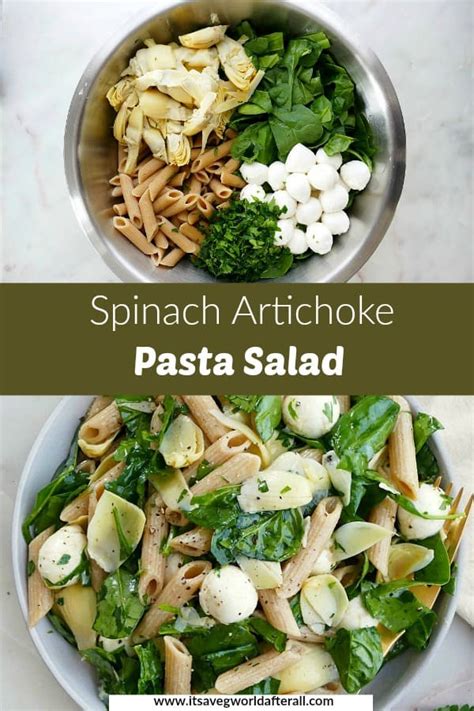 How does Spinach and Artichoke Pasta Salad fit into your Daily Goals - calories, carbs, nutrition