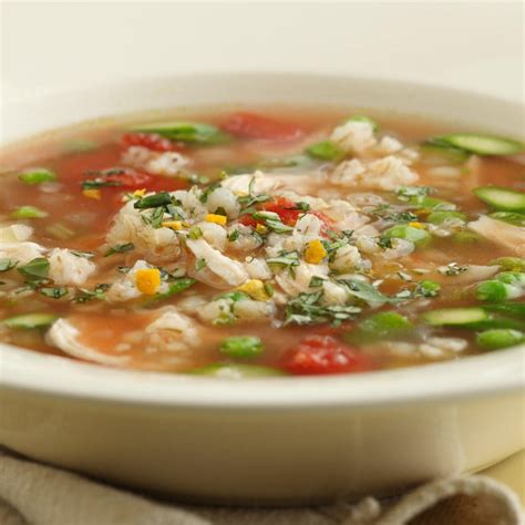 How does Spring Chicken Barley Soup (Mindful) fit into your Daily Goals - calories, carbs, nutrition