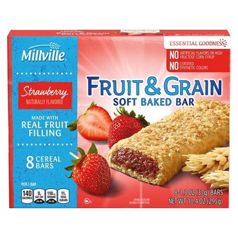 How does Strawberry Fruit and Grain Cereal Bar fit into your Daily Goals - calories, carbs, nutrition