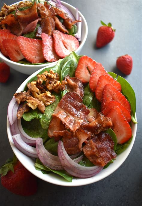 How does Strawberry Spinach Salad with Warm Bacon Vinaigrette fit into your Daily Goals - calories, carbs, nutrition