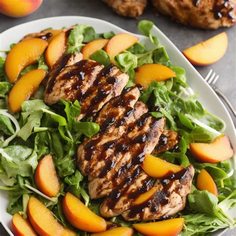 How does Summer Peach Salad with Balsamic Chicken fit into your Daily Goals - calories, carbs, nutrition