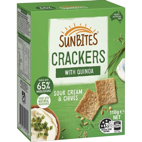 How does Sunbites Sour Cream fit into your Daily Goals - calories, carbs, nutrition