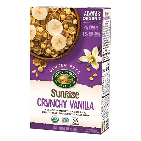 How does Sunrise Crunchy Vanilla Cereal fit into your Daily Goals - calories, carbs, nutrition