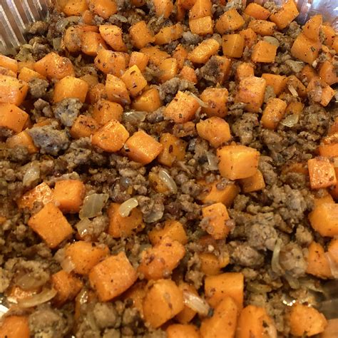 How does Sweet Potato Chorizo Hash fit into your Daily Goals - calories, carbs, nutrition