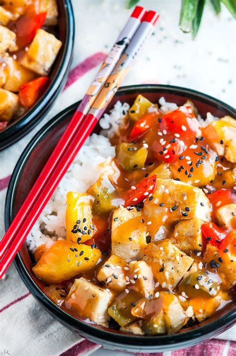 How does Sweet and Sour Tofu with Boiled Rice fit into your Daily Goals - calories, carbs, nutrition