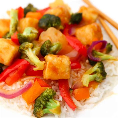 How does Sweet and Sour Tofu with Veggies fit into your Daily Goals - calories, carbs, nutrition