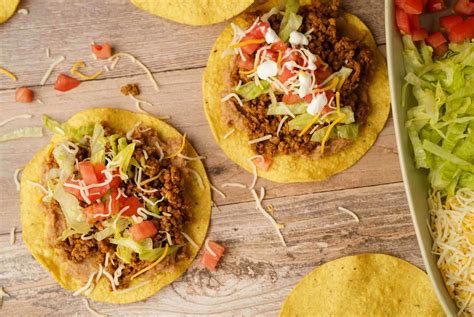 How does Taco Beef Tostada fit into your Daily Goals - calories, carbs, nutrition