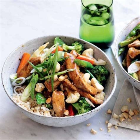 How does Teriyaki Cashew Pork Stir Fry fit into your Daily Goals - calories, carbs, nutrition