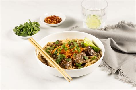 How does Thai Beef Noodle Bowl fit into your Daily Goals - calories, carbs, nutrition