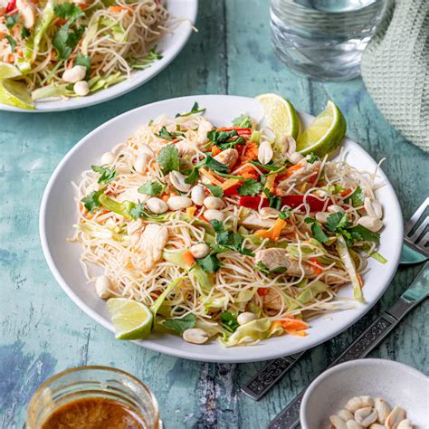 How does Thai Rice Noodle Salad with Peanuts fit into your Daily Goals - calories, carbs, nutrition