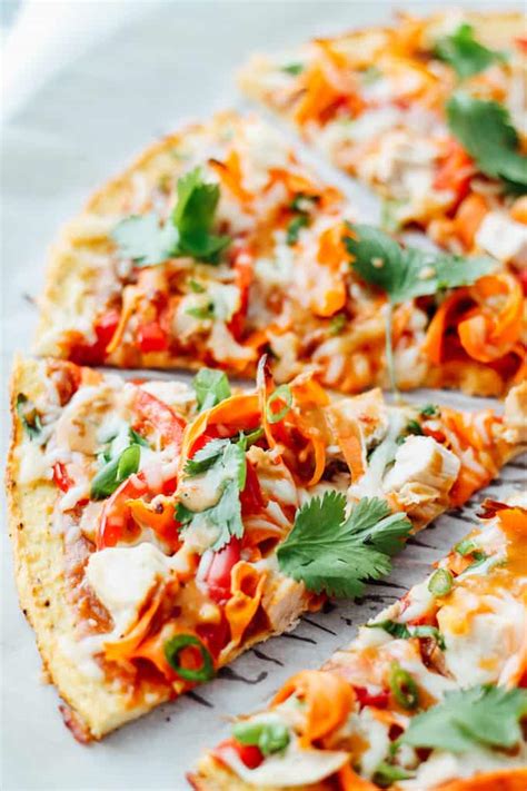 How does Thin Crust Thai Chicken Pizza fit into your Daily Goals - calories, carbs, nutrition