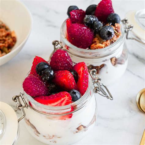 How does Three Berry Yogurt Parfait fit into your Daily Goals - calories, carbs, nutrition