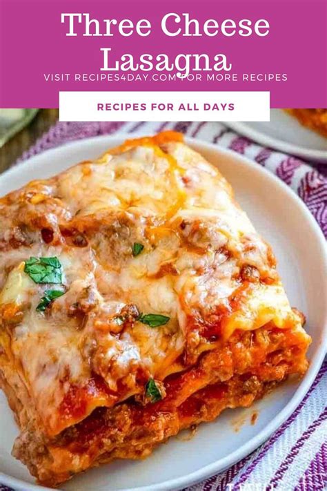 How does Three Meat and Four Cheese Lasagna fit into your Daily Goals - calories, carbs, nutrition