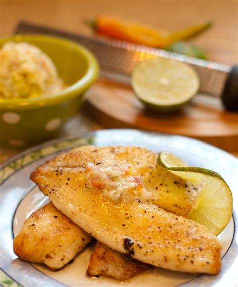 How does Tilapia Pan Fried Chile Lime Butter 7 oz fit into your Daily Goals - calories, carbs, nutrition