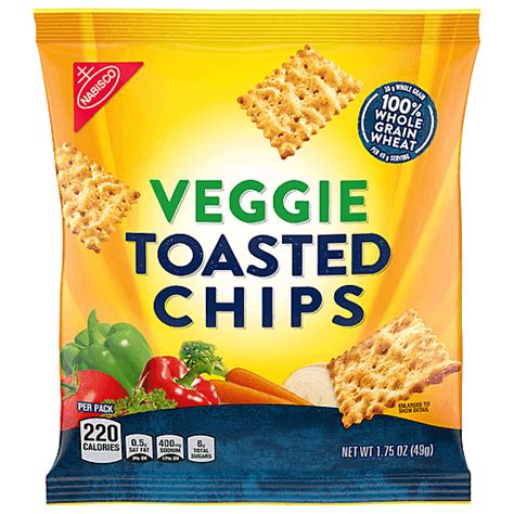 How does Toasted Chips (Veggie) 1 Bag fit into your Daily Goals - calories, carbs, nutrition