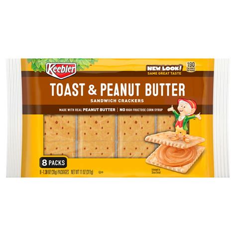 How does Toasted Crackers with Peanut Butter fit into your Daily Goals - calories, carbs, nutrition