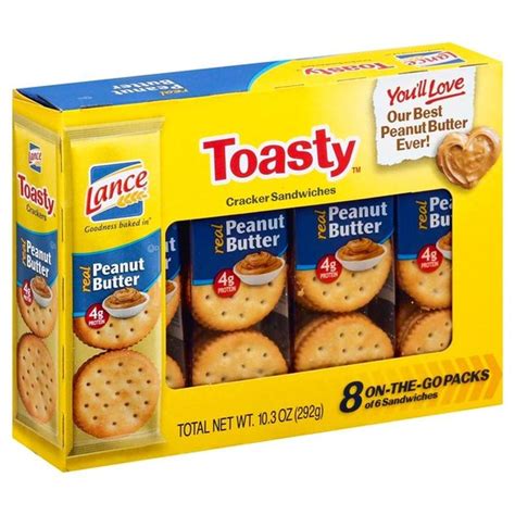 How does Toasty Crackers with Peanut Butter fit into your Daily Goals - calories, carbs, nutrition