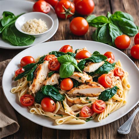How does Tomato- Spinach and Chicken Penne fit into your Daily Goals - calories, carbs, nutrition