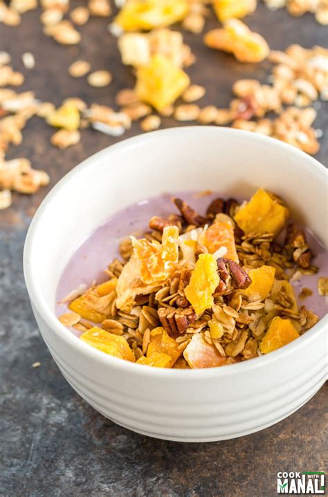 How does Tropical Fruit Granola fit into your Daily Goals - calories, carbs, nutrition