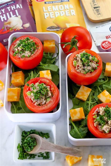 How does Tuna Salad Stuffed Tomato fit into your Daily Goals - calories, carbs, nutrition